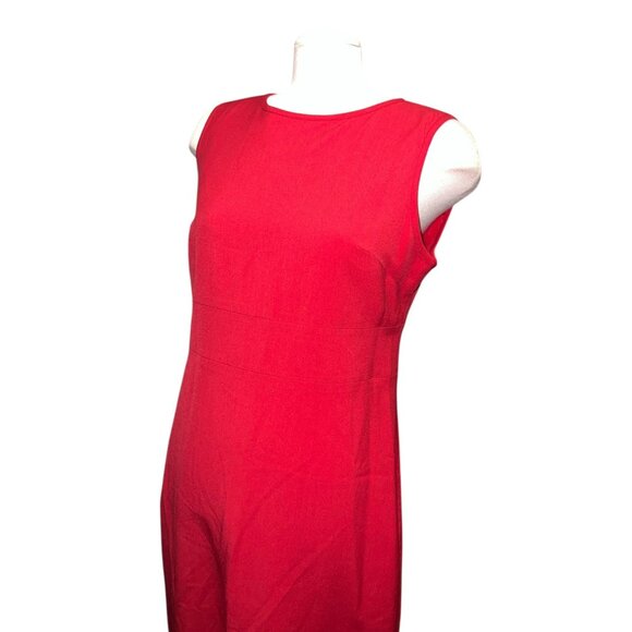 Signature By Larry Levine Red Two-Piece Dress Suit Set Size 8 Womens Elegant For - Picture 10 of 16